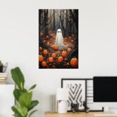 ハロウィンのプリント6種セット(幽霊、フラワー) ポスター (ホームオフィス)