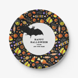 ハロウィンのプレゼントに名前入り ペーパープレート
