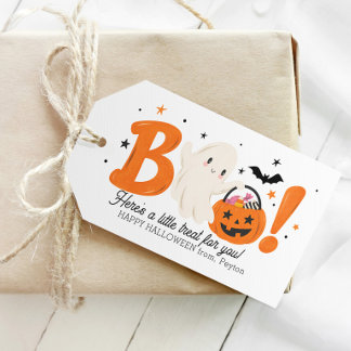 ハロウィンのプレゼントに「ブー!ちょっとしたお菓子をあげるね」タグ ギフトタグ
