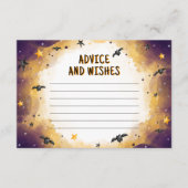 ハロウィンのベビーシャワーのアドバイス エンクロージャーカード (正面)