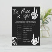 ハロウィンのベビーシャワーの価格当てゲームカード 招待状 (スタンド正面)