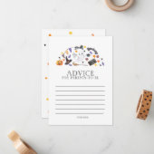 ハロウィンのベビーシャワー、アドバイスカード　出産前の親へのアドバイス ノートカード (正面/裏面インサイチュ)