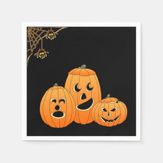 ハロウィンのペーパーナプキン スタンダードカクテルナプキン (正面)
