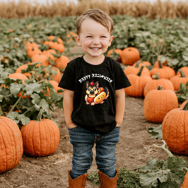 ハロウィンのホットドッグのコスチュームを着たかわいいシェパード ベビーTシャツ