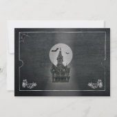 ハロウィンのホームパーティの招待の恐怖チョークのチケット 招待状 (裏面)