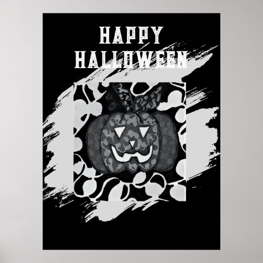 ハロウィンのポスター かぼちゃのデザイン ポスター (正面)