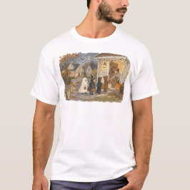ハロウィンのポーチのイラスト Tシャツ