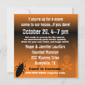 ハロウィンのミイラのパーティの招待状 招待状 (裏面)