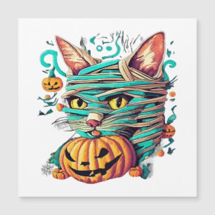 ハロウィンのミイラ猫パロディ