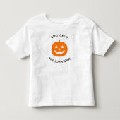 ハロウィンのミニマリスト おばけクルー – 名前入り トドラーTシャツ (正面)