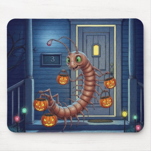 ハロウィンのムカデ マウスパッド (正面)