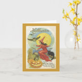 ハロウィンのメッセージカード カード (黄色い花)