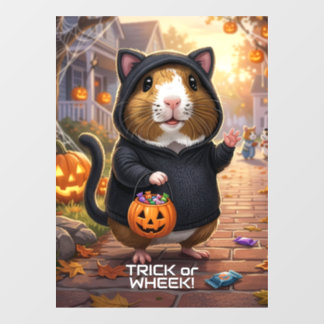 ハロウィンのモルモット、猫のコスチューム トリック オア ウィーク! ウィンドウサイン