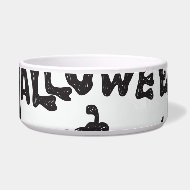 ハロウィンのモンスター落書き楽しい ボウル (正面)