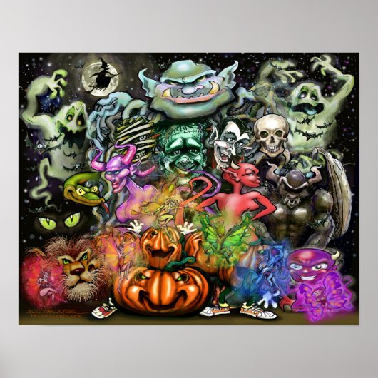 ハロウィンのモンスター ポスター (正面)