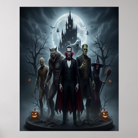 ハロウィンのモンスター ポスター シネマティックスポーキーシーン (正面)