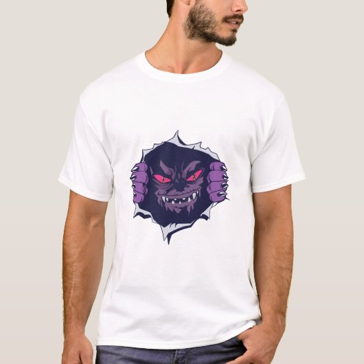 ハロウィンのモンスター Tシャツ (正面)