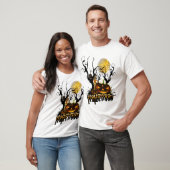 ハロウィンのユーモアあふれるオールとカボチャ Tシャツ (ユニセックス)