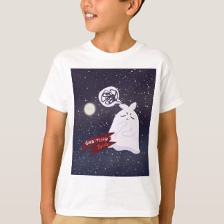 ハロウィンのユーモア おばけの悩み Tシャツ