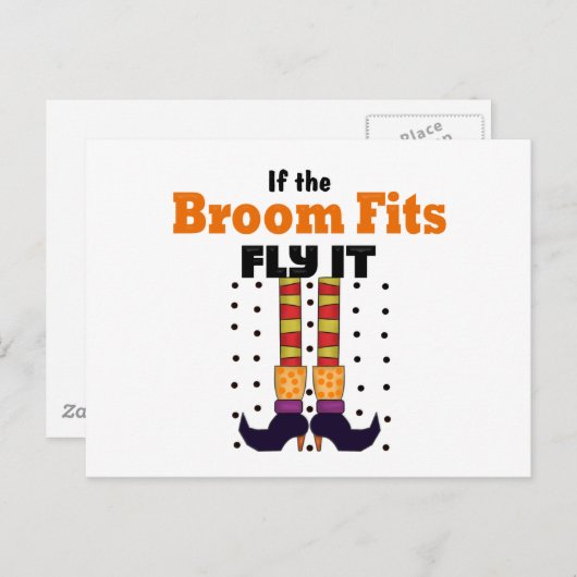 ハロウィンのユーモア ポストカード (正面/裏面)