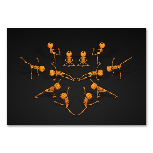 ハロウィンのヨガのクラス テーブルナンバー (正面)