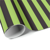 ハロウィンのラッピング紙と緑の黒ストライプ ラッピングペーパー (ロールコーナー)