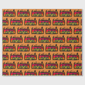 ハロウィンのラッピング紙（オレンジ色の背景） ラッピングペーパー (フラット)