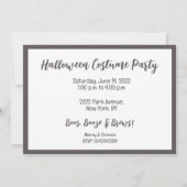 ハロウィンのラブラドール・レトリーバー犬 魔法使いの帽子 招待状 (裏面)