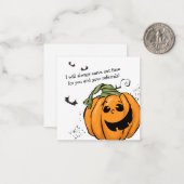 ハロウィンのリファラル(紹介)への思いやり ノートカード (正面/裏面インサイチュ)