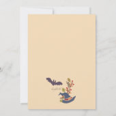 ハロウィンのリースの招待状 招待状 (裏面)