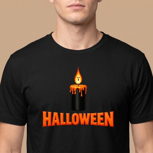 ハロウィンのロウソクの炎 Tシャツ
