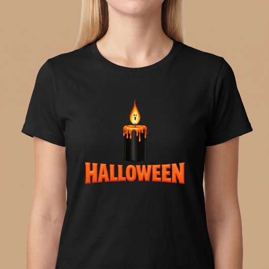 ハロウィンのローソクの炎 Tシャツ