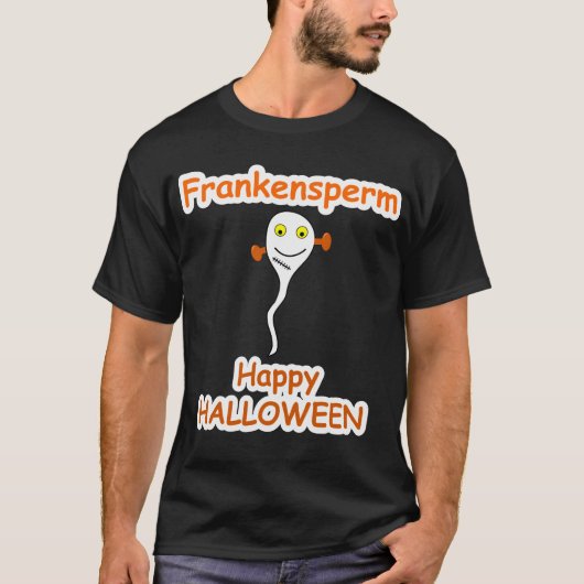 ハロウィンのワイシャツ: FRANKENSPERM Tシャツ (正面)