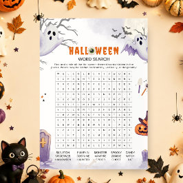 ハロウィンのワードサーチ | スパイシーなパーティーアクティビティ 招待状