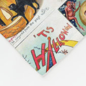 ハロウィンのヴィンテージの郵便はがき フリースブランケット (角)