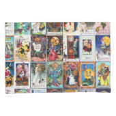 ハロウィンのヴィンテージの郵便はがき 枕カバー (正面右)