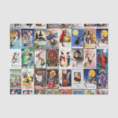 ハロウィンのヴィンテージの郵便はがき 薄葉紙 (正面)