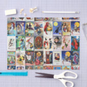 ハロウィンのヴィンテージの郵便はがき 薄葉紙 (クラフト)