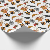 ハロウィンのヴィンテージ柄の紙でクラフトやギフトを飾ろう ラッピングペーパー (角)