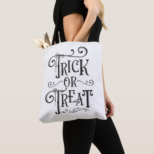 ハロウィンのヴィンテージ風タイポグラフィ トートバッグ (クローズアップ)