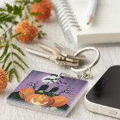 ハロウィンの不気味なお化け屋敷 キーホルダー (正面右)