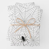 ハロウィンの不気味なクモの巣 ラッピングペーパーシート (インサイチュ)