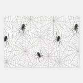 ハロウィンの不気味なクモの巣 ラッピングペーパーシート (正面)