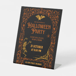 ハロウィンの不気味なサプライズ 台座サイン