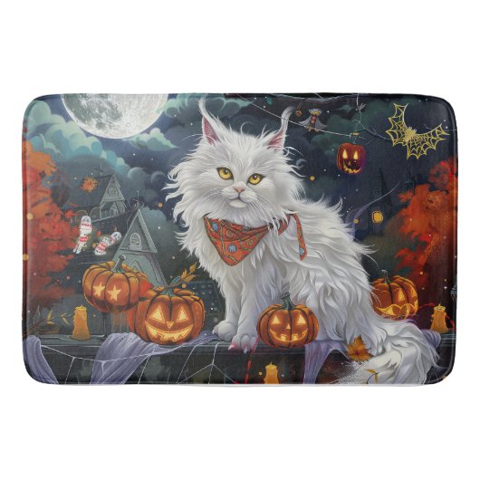 ハロウィンの不気味なトルコアンゴラ バスマット (正面)
