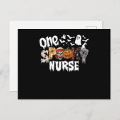 ハロウィンの不気味なナースレパードのグルービーウィッチ シーズンポストカード (正面/裏面)