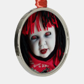 ハロウィンの不気味な人形 メタルオーナメント (右)