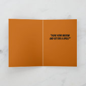 ハロウィンの不気味な店舗の魔女ハロウィンカード カード (内部)