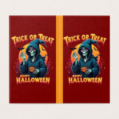 ハロウィンの不気味な雰囲気:トリックオアトリート・スケルトン (外部フラット)