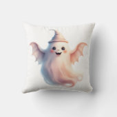 ハロウィンの不気味なTシャツ - ユニークなゴースト クッション (裏面)
